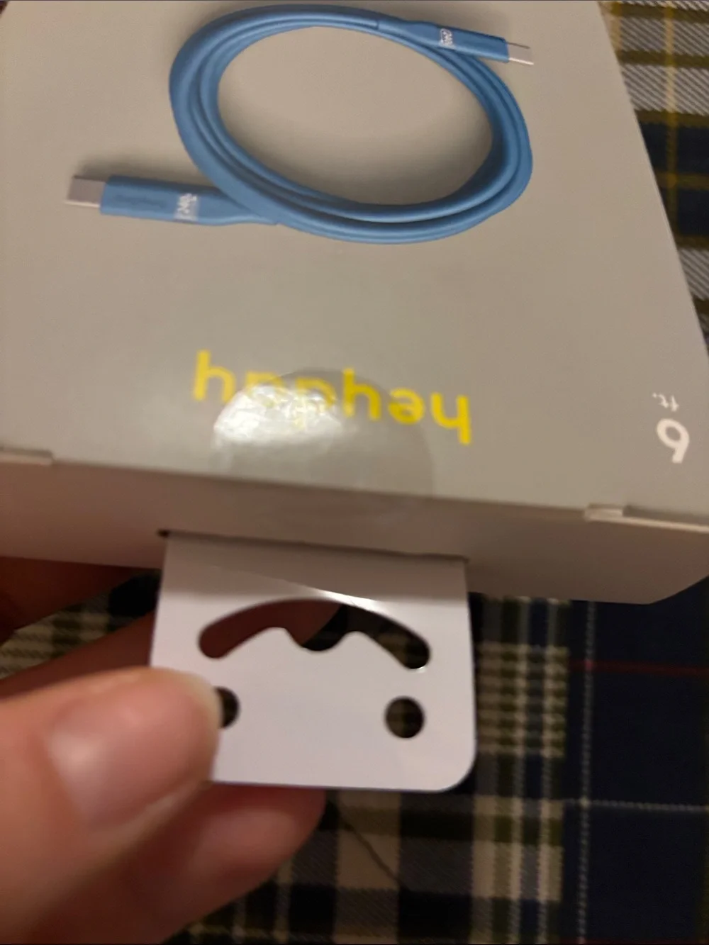 heyday Blue Soft-Touch USB-C to USB-C Fast Charging Cable